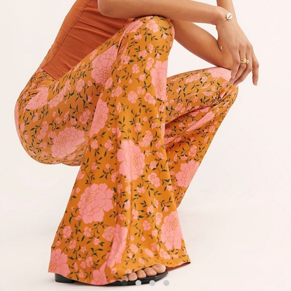 New Novella Royale Janis Bells Copper Flamenco XL Pant Leggings Bell Bottoms NWT - Picture 2 of 16